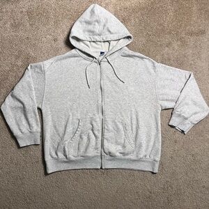 Old Navy Full Zip Heathered Gray Jacket Size Large
